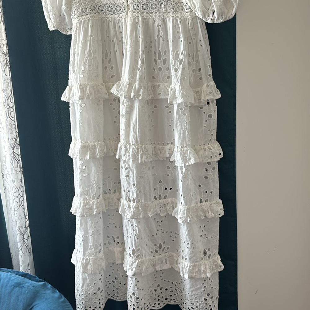 ASOS DESING eyelet tiered maxi dress - Picture 7 of 15